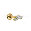 Jiangtai F136 Aleación de Titanio Joyería de Forma Especial con Rosca Interna Circonita Cuerpo de Aleación de Titanio G23 Joyería para Perforación de Oreja