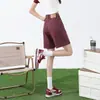 Shorts Jeans Cargo Americano Retrô com Cordão Feminino de Verão Finos Largos para Adolescente Calça de Cinco Pontos