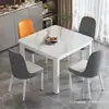Juego de mesa y sillas de comedor de vidrio templado para casas pequeñas, mesa cuadrada para 2 personas, diseño simple para apartamentos de alquiler, de dos niveles