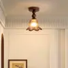 Lámpara de Pasillo Estilo Medieval Estilo Francés, Sala de Estudio Atmosférica, Habitación Estilo Retro Americano, Lámpara de Mesita de Noche para Dormitorio, Iluminación Artística para Escaleras