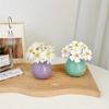 Adornos Pequeños Jarrón Pequeño de Cerámica Ancho Traje Decorativo Flor Seca Estilo Ins Flor de Vacaciones Mini Escritorio Boca Adornos Coloridos