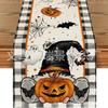 Bandeira de Mesa de Halloween Transfronteiriça Fantasma Anão Abóbora Decoração de Mesa Festiva Isolante Antiderrapante Bandeira de Mesa de Linho Atacado