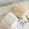 Bolsa de Tricô da Moda, Bolsa de Bolas de Mohair, Bolsa Colorida com Alça Torcida de Bolinhas, Bolsa de Ombro, Bolsa de Mão, Bolsa Versátil da Moda, Venda Direta da Fábrica