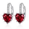 Pendientes de Zirconia en Forma de Corazón Super Hada de Venta Caliente Transfronteriza, Pendientes Versátiles de Gama Alta, Hebillas de Oreja de Moda de Corazón Clásico al por Mayor