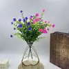 Ramo Artificial de Eucalipto de 5 Puntas Transfronterizo con Mango de Flor Flor Artificial de Amazon Decoración para el Hogar Fabricante de Flores Lote Directo Mango de Flor