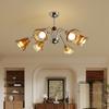 Proteção para os Olhos Estilo Medieval Retro Americano Iluminação Principal de Hall Luminária de Designer High-End de Madeira Maciça para Sala de Jantar Quarto Lustre para Sala de Estar