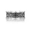 Anillo de plata con patrón de cruz original, diseño moderno para hombre, estilo nicho de alta costura, estética vintage, adecuado para personas solteras, se usa en el dedo índice