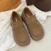 Sapatos Birkenneth Vintage All-inclusive Femininos 2024 Outono Novo Estilo Vestido Plataforma de Sola Grossa Elevado Slip-on Amor Sapatos de Camada Única