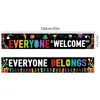 Banner Europeo y Americano Transfronterizo Nuevo Banner de Bienvenida para el Aula Temporada de Regreso a Clases Tela de Fondo Decorativa Inspiradora Decoración de Aula Poliéster