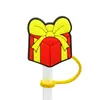 Tampa de palito de Natal personalizada transfronteiriça, capa de palito removível de silicone macio de desenho animado, plugue à prova de poeira, tampa de palito de silicone