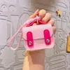2026 Nuevo Estilo Funda para Auriculares Bloques de Color Mini Billetera para Monedas Llavero Colgante Accesorio para Bolso Estilo Ins Accesorios Pequeños Venta al por Mayor