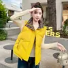 Moda Femenina Nueva Otoño/Invierno 2026 Versátil Adelgazante Corto Cuello Alto Bloque de Color Cuadros Chaleco de Algodón Chaqueta de Algodón Versátil