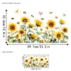 Jd3601 Nuevas Pegatinas de Vidrio Florales Multicolor para Puertas y Ventanas de Balcones y Restaurantes, Pegatinas de Ventana Estáticas No Adhesivas