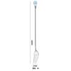 Cuchara de acero inoxidable, cuchara de café de diamante de cristal, cuchara para mezclar de mango largo, tenedor para fruta, cuchara de postre, tenedor para cóctel, cuchara para hielo
