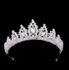 Coroa de Noiva Europeia e Americana Tiara de Strass Coroa Barroca Princesa Gota d'Água Acessórios de Cabelo para Casamento Vestido Acessórios de Casamento