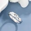 Anillo Versátil de Personalidad Plateado Galvanizado de Plata S999 de Alta Calidad para Mujer, Joyería de Anillo de Corona con Diamante de Seis Garras de Lujo Ligero