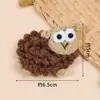 Botão de crochê de lã feito à mão, tricô de crochê, pingente de boneca de ovelhinha, kit de material DIY, botão decorativo para suéter de cardigã