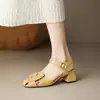 Sandalias de Verano con Dedos y Talón para Mujer, Zapatos Casuales de Color Sólido con Hebilla de Goma y Suela Suave para Mujer, Zapatos Nuevos de Talla Grande, Sandalias de Tacón Alto