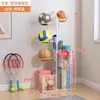 Rack de Armazenamento de Basquete, Rack de Armazenamento de Chão, Rack de Armazenamento de Brinquedos para Sala de Estar, Equipamentos Esportivos de Bola, Cesta de Armazenamento para Tapete de Yoga