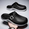 Meias Chinelas Masculinas Chinelos Baotou Bucken Sandálias de Verão Masculinas Moda Sandálias de Estudante Preguiçoso Sandálias Plataforma