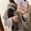 Goma para el pelo fruncida de encaje hueco para mujer en la serie de colores Melard, Accesorio para el cabello de tela de alta gama para coletas altas