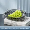 Placa de Frutas Transparente Doméstica de Luxo Leve com Alto Valor de Cor Plástico Placa de Frutas Placa de Comida Resistente a Quedas PET Cristal de Diamante Placa de Frutas
