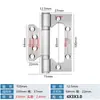Cojinete de Bisagra de Acero Inoxidable 4 pulgadas 5 pulgadas para Puertas de Madera, Bisagra de No Apertura, Bisagra Plegable, Cadena de Suministro