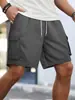 Novos shorts cargo esportivos de verão com múltiplos bolsos para homens, shorts soltos de perna reta até o joelho, calças casuais frescas e confortáveis para homens