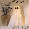 Decorações de Fantasma de Halloween Transfronteiriças com Luzes, Enfeites de Fantasma de Terror, Adereços Decorativos Luminosos Estranhos para Festas Internas