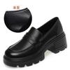 Sapatos Femininos Slip-on Versátil Boca Profunda Confortáveis Alta Qualidade Couro Macio Solado Macio Solado Grosso Temperamento Sapatos Femininos Resistentes à Sujeira Antiderrapantes Botinhas de Couro Pequenas