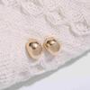 Aretes de Frijol de Oro Francés de Alta Gama con Aguja de Plata 925 Aretes Pequeños Simples Aretes para Mujer Estilo Frío Combinable Venta al por Mayor