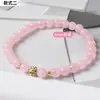 Pulseras de Cristal Rosa, Joyería de Mano de Lujo Ligero, Lugares Escénicos de Alta Gama, Pequeños Artículos de Venta Caliente, Pulseras de Cristal Rosa Natural, Apiladas