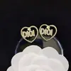 Pendientes de alta calidad para todo tipo de atuendos, pendientes de moda para hombres y mujeres, letras de pedrería, todo a juego, pasador de plata s925, accesorios de aleación