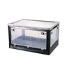 Caja de Almacenamiento para Camping al Aire Libre Puerta Lateral Tapa de Madera para Camping Caja Plegable Caja de Almacenamiento Doméstica Caja de Almacenamiento para Maletero de Coche