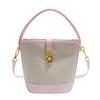 Bolsa Retrô Casual de Cor Contrastante para Mulheres 2025 Moda Primavera e Verão Nicho Bolsa Balde Versátil Bolsa de Ombro Bolsa Transversal