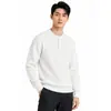 Suéter de punto acanalado vertical con cuello Henley para hombre estilo Old Money, top de manga larga de corte relajado, ropa casual para hombre, adecuado para el trabajo o como capa base.