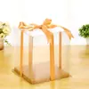 Cajas Transparentes para Pasteles de 4, 6, 8, 10, 12 Pulgadas, Capa Única/Doble, Cajas de Embalaje Elevadas para Pasteles de Cumpleaños, Personalizables