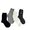 Acheng Home Calcetines al por Mayor para Mujer Doble Lazo Sin Costuras de Media Pantorrilla Calcetines de Algodón Cómodos Dulces Versátiles Estilo Coreano Abultados