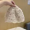 Gorro Hecho a Mano de Ganchillo Doble Capa Estilo Japonés Mohair Moda para Mujer Otoño e Invierno Versión Coreana Gorro Tejido de Celebridad de Internet de Moda
