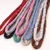 Corda de Fio Colorido Oco com Bolinhas de Poliéster para Tecelagem DIY Feita à Mão Decoração de Acessórios para Bolsinha de Celular