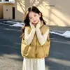 Nuevo Chaleco de Algodón Engrosado con Cuello Alto para Niños Niñas Otoño e Invierno Tallas Mediana y Grande Chaleco Cálido Casual de Piel de Cordero para Niños