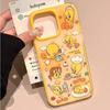 Capa de Celular Desenho Animado Fofo Tela Cheia Xiaotuidi Adequada para Apple 16Promax Iphone15 Criativa 14 Anti-Queda 13