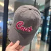 Gorra de Béisbol Vintage Americana Lavada Bordada con Letra Sombrero para el Sol Visera Curva Parte Superior Suave Informal Moderna Gorra de Pico de Pato