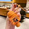 Nuevo llavero divertido de micrófono de grabación, lindo juguete de panda de dibujos animados tocando música, colgante para bolsa de estudiante
