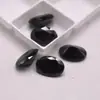 Piedra Suelta de Circonita Cúbica Sintética en Forma de Huevo, Piedra Negra, Piedra Cz con Forma Ovalada y Base Puntiaguda, DIY para Joyería
