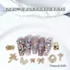 Nuevo Lujo Accesible Zircón Corazón Lazo Corona Pavo Real Cobre Incrustado Zircón DIY Manicura Bolsa para Presbicia Accesorios