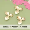 Venta Caliente Transfronteriza Chapado en Cobre Oro Real de 18 Quilates Hecho a Mano Anillo Individual Pendientes de Horquilla para el Cabello Pulsera Collar Accesorios de Joyería DIY