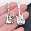 Mistura 30 Prata Antiga Violino Guitarra Sax Instrumento Musical Nota Pingente Criativo DIY Chaveiro Colar Joia