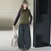 Conjunto de tres piezas de chaleco de punto para niñas, nueva colección otoño 2026, atuendo de otoño para niños estilo coreano, conjunto de principios de otoño para niñas mayores