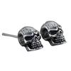 Aretes de Calavera Estéreo de Plata Esterlina S925 Rey Ciervo Dorado Venta al por Mayor Personalizados Estilo Punk Diseño de Nicho Aretes para Hombre